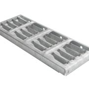 Bolt-on formed-grated steel stair tread, view 3