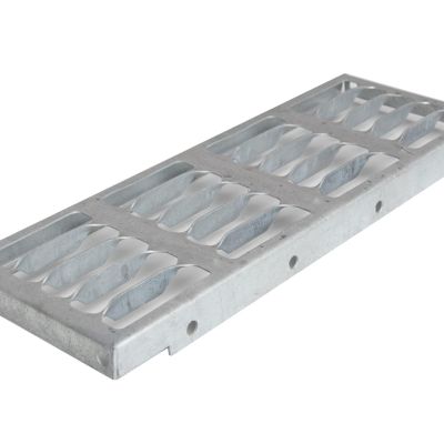 Formed-Grated Tread Top Step, Bolt-On, for Steel Stairway