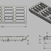 Bolt-on formed-grated top step for steel stairway, view 4