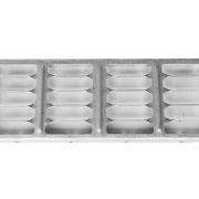 Bolt-on formed-grated top step for steel stairway, view 2