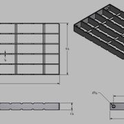 Bolt-on bar grating steel stair tread, view 5