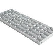Bolt-on bar grating steel stair tread, view 3