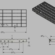 Bolt-on bar grating top step for steel stairway, view 5
