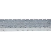 Bolt-on bar grating top step for steel stairway, view 2