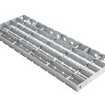 Bar Grating Tread Top Step, Bolt-On, for Steel Stairway