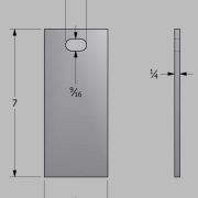 Ladder lug welded to 1/4" baseplate for storage tanks, view 5