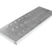 Bolt-on perforated grip stair tread, standard step